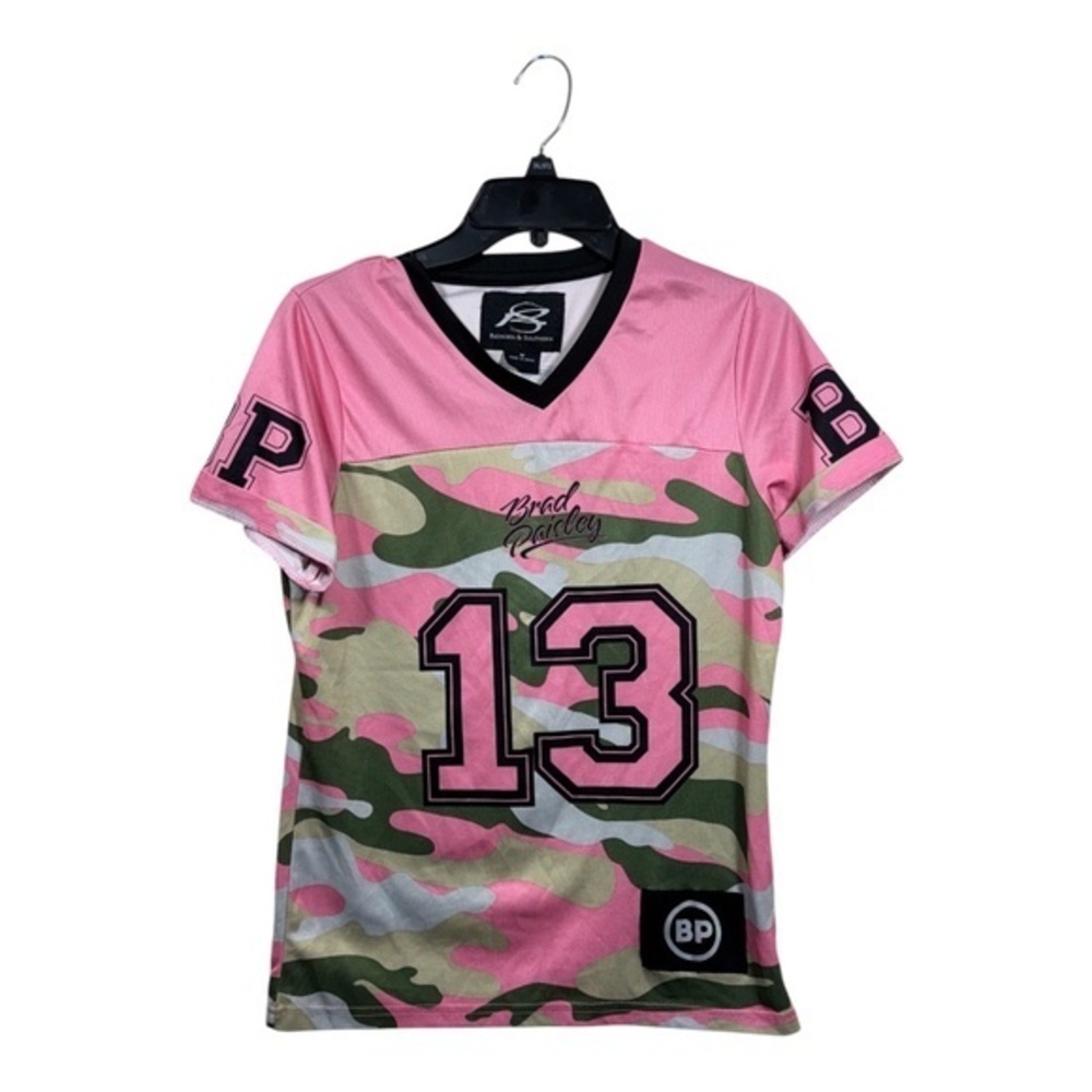 Brad Paisley T-Shirt Womens Size Medium Pink Camo Tour Shirt Fan Apparel